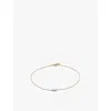 Monica Vinader Womens Yellow Gold Duo 14ct Yellow-plated Vermeil Sterling-silver And 0.015ct Diamond In Yellow Gold