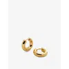 Monica Vinader Womens Yellow Gold Essential Click 18ct Gold Vermeil Sterling-silver Huggie Earrings In Yellow Gold
