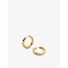 Monica Vinader Womens Yellow Gold Essential Click Medium 18ct Gold-plated Vermeil Sterling-silver Ho In Yellow Gold