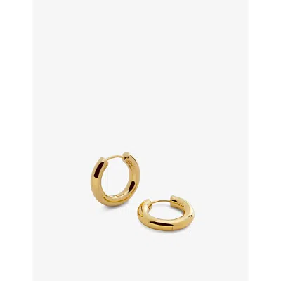 MONICA VINADER WOMENS YELLOW GOLD ESSENTIAL CLICK SMALL 18CT GOLD-PLATED VERMEIL STERLING-SILVER HOOP EARRINGS