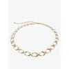 Monica Vinader Womens Yellow Gold Kissing Moon 18ct Yellow Gold-plated Vermeil Sterling-silver And S In Yellow Gold