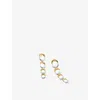 Monica Vinader Womens Yellow Gold Kissing Moon 18ct Yellow Gold-plated Vermeil Sterling-silver And S In Yellow Gold