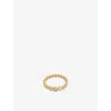 Monica Vinader Womens Yellow Gold Lab Grown 18ct Yellow Gold-plated Vermeil Sterling-silver And 0.05 In Yellow Gold