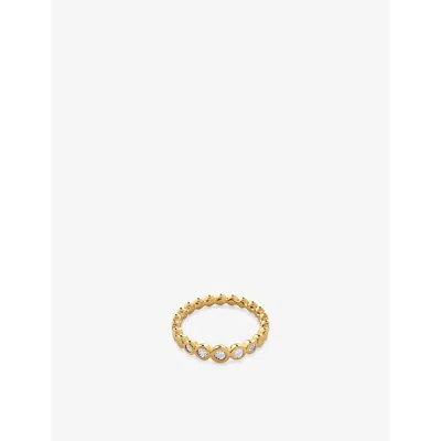 Monica Vinader Womens Yellow Gold Lab Grown 18ct Yellow Gold-plated Vermeil Sterling-silver And 0.05