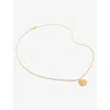 Monica Vinader Womens Yellow Gold Lab Grown 18ct Yellow Gold-plated Vermeil Sterling-silver And 0.01 In Yellow Gold