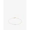 Monica Vinader Womens Yellow Gold Marquis Solitaire 14ct Yellow-gold And 0.015ct Lab-grown Brilliant In Yellow Gold