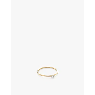 Monica Vinader Womens Yellow Gold Marquise-cut Polished-finish 14ct Gold And Diamond Ring