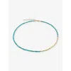Monica Vinader Womens Yellow Gold Mini Nugget 18ct Yellow Gold-plated Vermeil Sterling-silver And Tu In Yellow Gold