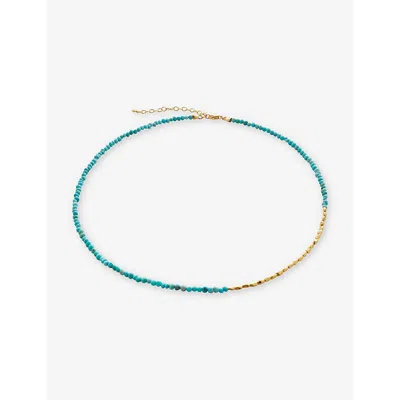 Monica Vinader Womens Yellow Gold Mini Nugget 18ct Yellow Gold-plated Vermeil Sterling-silver And Tu