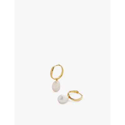 Monica Vinader Womens Yellow Gold Nura Reef Yellow-gold Vermeil Hoop Earrings