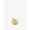 Monica Vinader Gold Ocean Gemstone Pendant Aquamarine In Yellow Gold