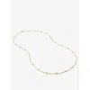 Monica Vinader Womens Yellow Gold Orbit Fine Oval Station 18ct Yellow Gold-plated Vermeil Sterling-s In Yellow Gold