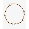 Monica Vinader Womens Rio 18ct Yellow Gold-plated Vermeil Sterling-silver, Peach Moonstone, Citrine And Tigers-eye In Yellow Gold