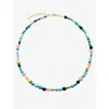 Monica Vinader Beaded Stone Necklace In Multi