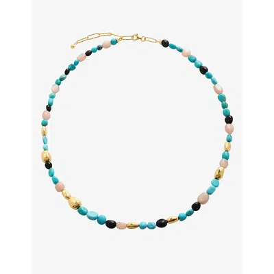 MONICA VINADER WOMENS MONICA VINADER RIO MULTI 18CT YELLOW GOLD-PLATED VERMEIL STERLING-SILVER, TURQUOISE, PEACH MO
