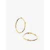 Monica Vinader Womens Yellow Gold Siren 14ct Yellow-gold Medium Hoop Earrings In Yellow Gold