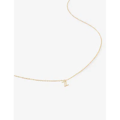 Monica Vinader Womens Yellow Gold Small Z Initial 14ct Solid-gold Necklace