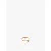 Monica Vinader Womens Yellow Gold Solitaire 18ct Yellow Gold-plated Vermeil Sterling-silver And 0.06 In Yellow Gold