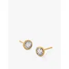 Monica Vinader Womens Yellow Gold Solitaire Small 18ct Yellow Gold-plated Vermeil Sterling-silver An In Yellow Gold