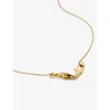 Monica Vinader Womens Yellow Gold The Wave 18ct Yellow Gold-plated Vermeil Sterling-silver Pendant N In Yellow Gold