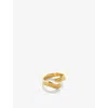 Monica Vinader Womens Yellow Gold The Wave 18ct Yellow Gold-plated Vermeil Sterling-silver Ring In Yellow Gold