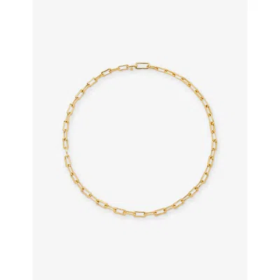 Monica Vinader Womens Alta Mini 18ct Yellow Gold Vermeil Chain Necklac