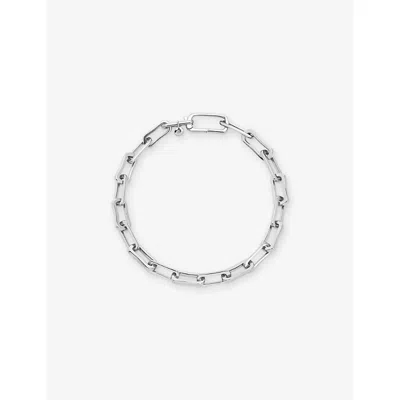 Monica Vinader Womens Alta Mini Sterling-silver Chain Bracelet In Burgundy