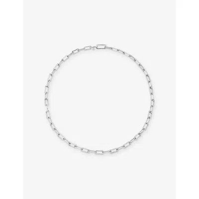 Monica Vinader Womens Alta Mini Sterling-silver Chain Necklac In Burgundy