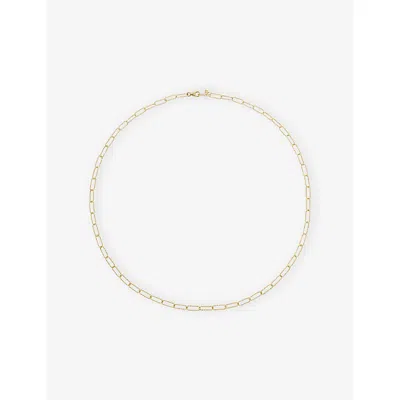 Monica Vinader Gold Alta Textured Chain Necklace 18' In 14k Solid Gold