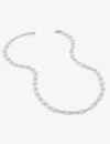 Monica Vinader Alta Textured Recycled Sterling Silver Necklace In Silver
