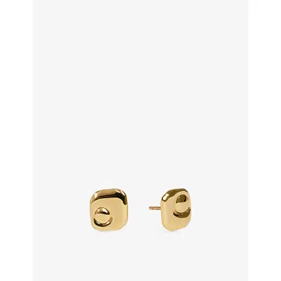 Monica Vinader Womens Amaia 18ct Yellow-gold Vermeil Stud Earrings