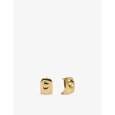 Monica Vinader Womens Amaia Small 18ct Yellow-gold Vermeil Hoop Earrings