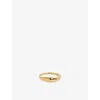 Monica Vinader Womens Antica 18ct Yellow Gold Vermeil Stacking Ring In Gold