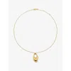 Monica Vinader Womens Antica Large 18ct Yellow Gold Vermeil Necklac In Gold