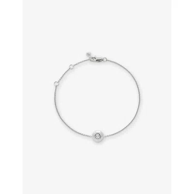 Monica Vinader Womens April Birthstone Lab-grown Diamond And Sterling-silver Bracelet