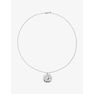 Monica Vinader Womens Aries Zodiac Sterling-silver Pendant Necklac
