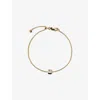 Monica Vinader Womens Asscher-cut 0.06ct Lab-grown Diamond And 18ct Yellow-gold Vermeil Chain Bracelet