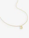 Monica Vinader Womens Gold B Letter-charm 18ct Yellow Gold-plated Vermeil Recycled Sterling-silver P In Gold