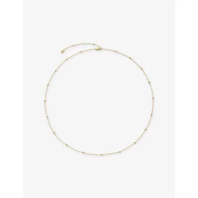 Monica Vinader Womens Beaded 14ct Yellow-gold Chain Necklac