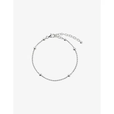 Monica Vinader Womens  Beaded Rope Sterling-silver Chain Bracelet