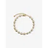 Monica Vinader Womens  Bezel 18ct Yellow Gold Vermeil And 0.5ct Brilliant-cut Diamond Chain Bracelet