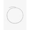 Monica Vinader Womens Bezel Sterling-silver And 0.5ct Lab-grown Diamond Cluster Necklac In Metallic