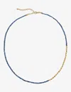 Monica Vinader Mini Nugget 18ct Yellow Gold-plated Vermeil Sterling Silver And Kyanite Necklace In Blue