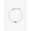 Monica Vinader Gold Odyssey Gemstone Chain Bracelet Aquamarine In Gold