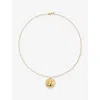 Monica Vinader Womens Cancer Zodiac 18ct Yellow Gold Vermeil Pendant Necklac In Gold