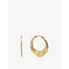 Monica Vinader Womens Capri 18ct Yellow Gold Vermeil Hoop Earrings In Gold
