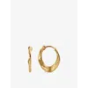 Monica Vinader Womens Capri 18ct Yellow Gold Vermeil Huggie Earrings In Gold