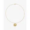 Monica Vinader Womens Capricorn Zodiac 18ct Yellow Gold Vermeil Pendant Necklac In Gold