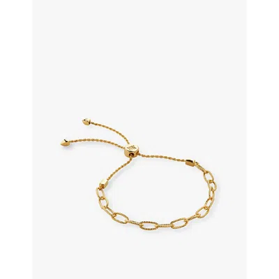 Monica Vinader Gold Corda Link Friendship Chain Bracelet In 18ct Gold Vermeil