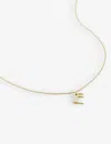Monica Vinader Womens Gold E Letter-charm 18ct Yellow Gold-plated Vermeil Recycled Sterling-silver P In Gold